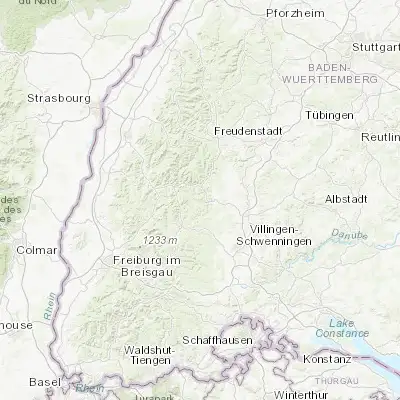 Map showing location of Lauterbach/Schwarzwald (48.229990, 8.342400)