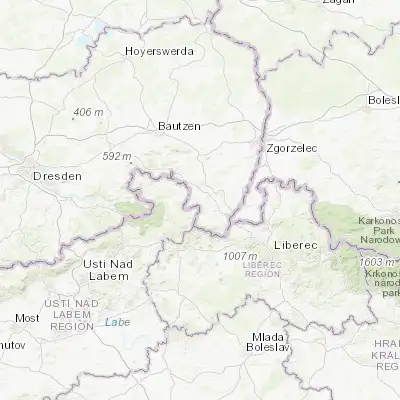 Map showing location of Leutersdorf (50.950000, 14.650000)