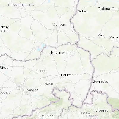 Map showing location of Lohsa (51.383330, 14.400000)