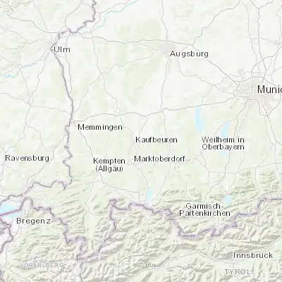 Map showing location of Mauerstetten (47.893580, 10.671270)