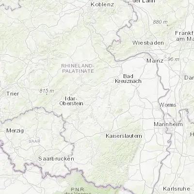 Map showing location of Meisenheim (49.707210, 7.667650)