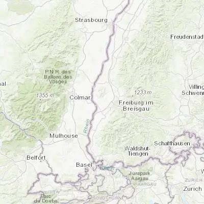 Map showing location of Merdingen (48.016670, 7.683330)