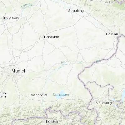 Map showing location of Mettenheim (48.266670, 12.466670)