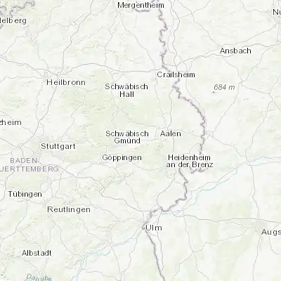 Map showing location of Mögglingen (48.823200, 9.962500)