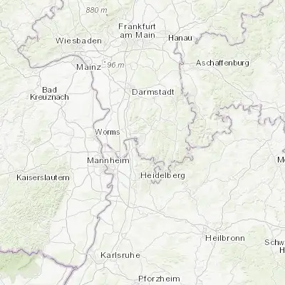 Map showing location of Mörlenbach (49.599170, 8.734720)