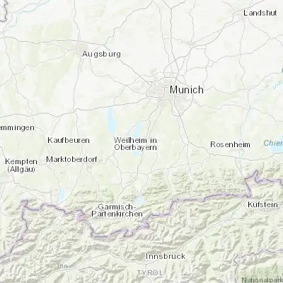 Map showing location of Münsing (47.900000, 11.366670)