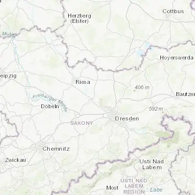 Map showing location of Niederau (51.177300, 13.545630)