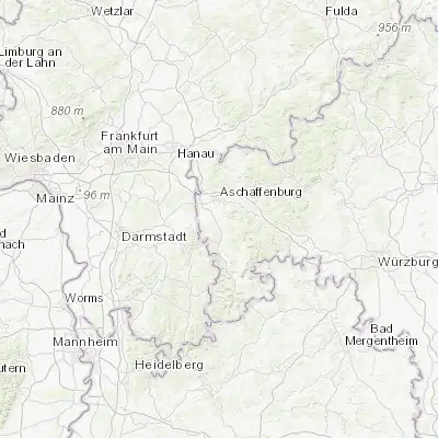 Map showing location of Niedernberg (49.912220, 9.136940)