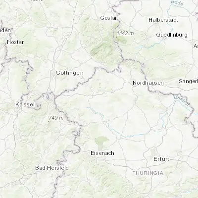 Map showing location of Niederorschel (51.372220, 10.423720)