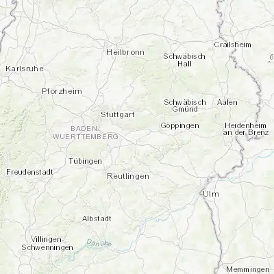 Map showing location of Notzingen (48.670760, 9.457210)