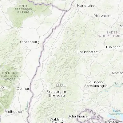 Map showing location of Oberharmersbach (48.373580, 8.125420)