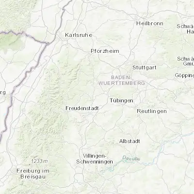 Map showing location of Oberjettingen (48.574680, 8.776360)