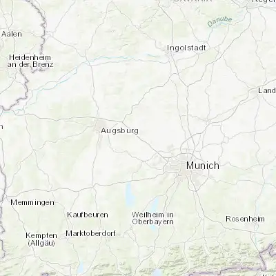 Map showing location of Odelzhausen (48.308890, 11.198890)