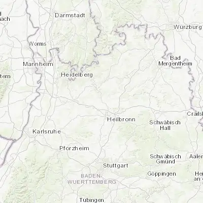 Map showing location of Offenau (49.245830, 9.160560)