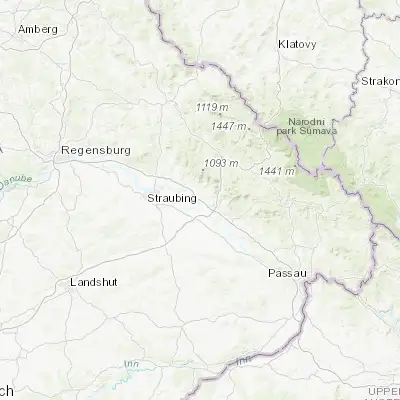 Map showing location of Offenberg (48.861950, 12.862930)