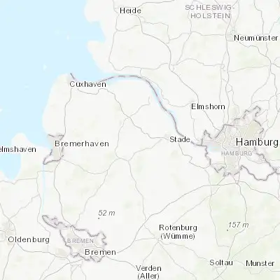 Map showing location of Oldendorf (53.583330, 9.250000)