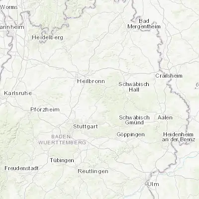 Map showing location of Oppenweiler (48.982700, 9.458500)