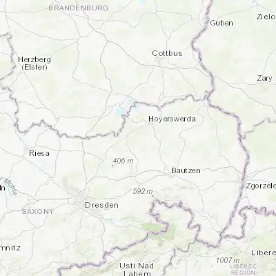 Map showing location of Oßling (51.359990, 14.165670)