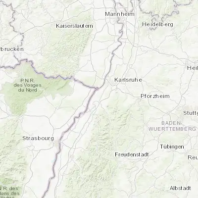 Map showing location of Ötigheim (48.890850, 8.234420)