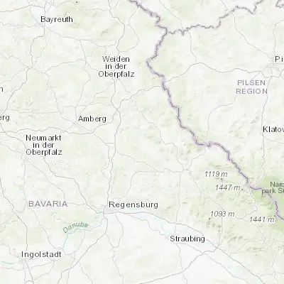 Map showing location of Pettendorf (49.354750, 12.359260)