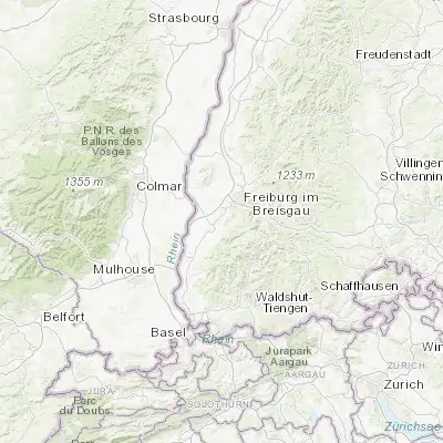 Map showing location of Pfaffenweiler (47.933330, 7.750000)