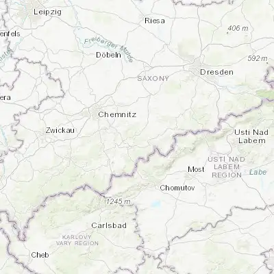 Map showing location of Pockau (50.700000, 13.233330)