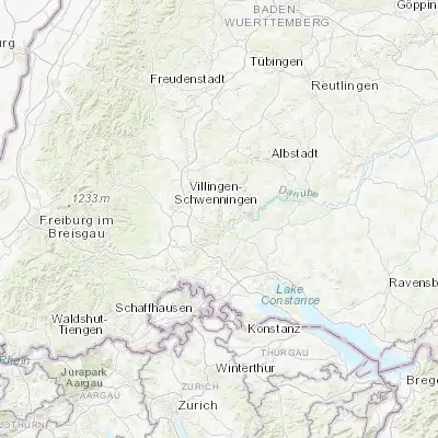 Map showing location of Rietheim-Weilheim (48.016670, 8.766670)