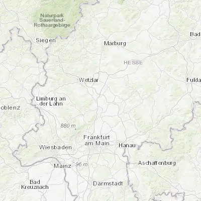 Map showing location of Rockenberg (50.430500, 8.736880)