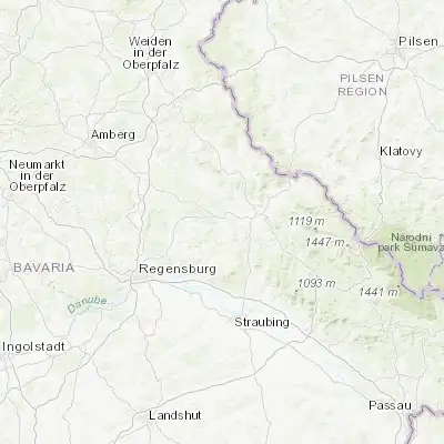 Map showing location of Roding (49.194260, 12.519560)