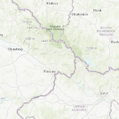 Map showing location of Röhrnbach (48.738590, 13.522710)