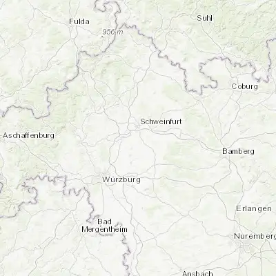 Map showing location of Röthlein (49.983330, 10.216670)