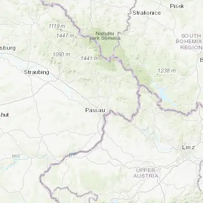 Map showing location of Ruderting (48.650000, 13.416670)