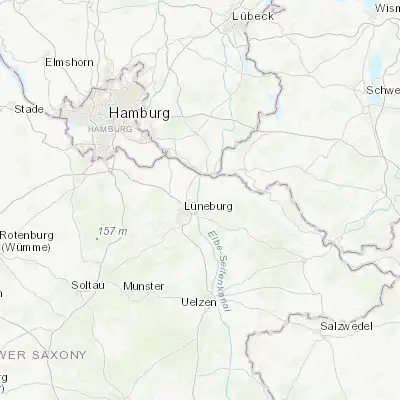 Map showing location of Scharnebeck (53.292370, 10.501880)