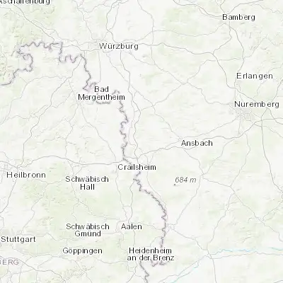 Map showing location of Schillingsfürst (49.287750, 10.262760)