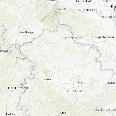 Map showing location of Schlotheim (51.246430, 10.658420)