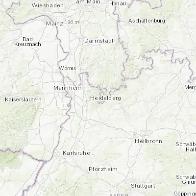 Map showing location of Schönau (49.436650, 8.808800)