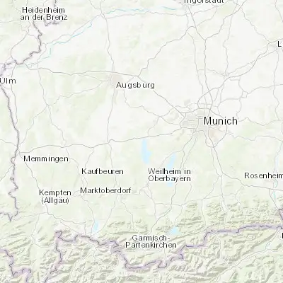 Map showing location of Schondorf am Ammersee (48.052960, 11.091380)