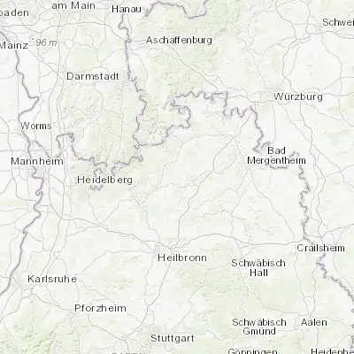 Map showing location of Seckach (49.442220, 9.334170)