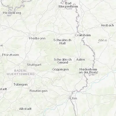 Map showing location of Spraitbach (48.880650, 9.762170)