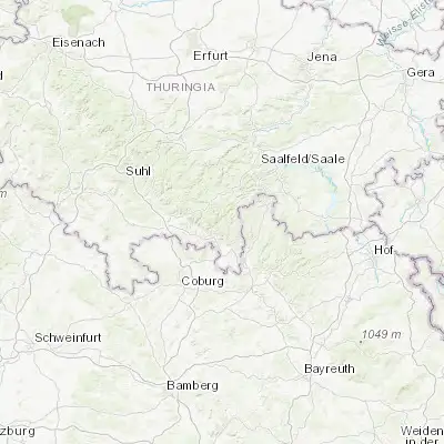 Map showing location of Steinach (50.431290, 11.159090)