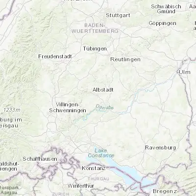 Map showing location of Straßberg (48.178050, 9.090590)