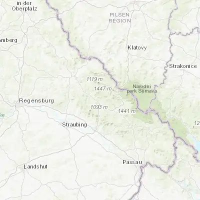 Map showing location of Teisnach (49.041140, 12.987840)