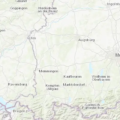 Map showing location of Tussenhausen (48.102180, 10.560690)