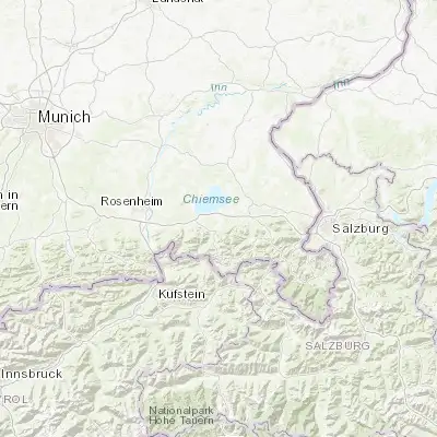 Map showing location of Übersee (47.816670, 12.483330)