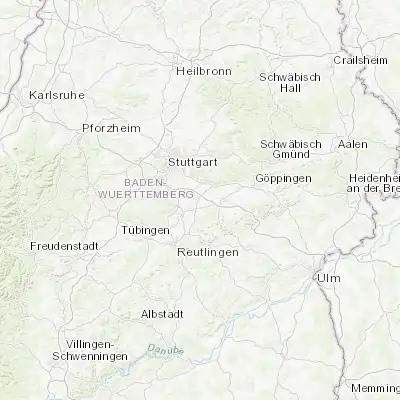 Map showing location of Unterensingen (48.654520, 9.357990)