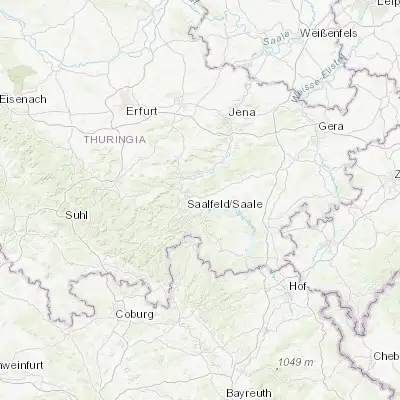 Map showing location of Unterwellenborn (50.650000, 11.433330)