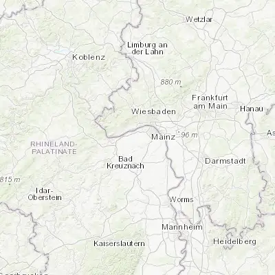 Map showing location of Wackernheim (49.974440, 8.116670)