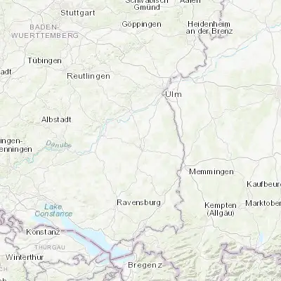 Map showing location of Warthausen (48.128630, 9.797490)