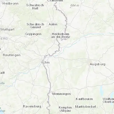 Map showing location of Wasserburg (48.441050, 10.269300)