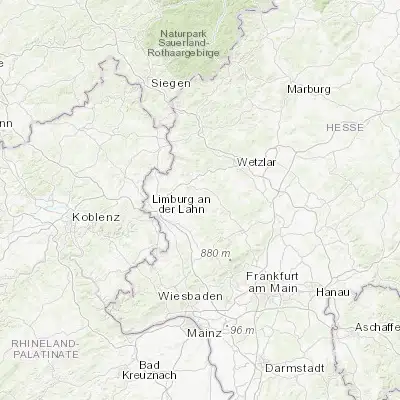 Map showing location of Weinbach (50.438430, 8.291330)